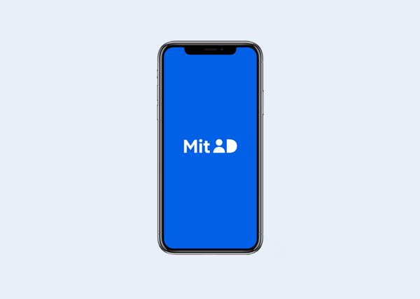Mobiltelefon med MitID